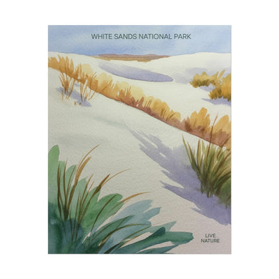 White Sands National Park Watercolor Art Print