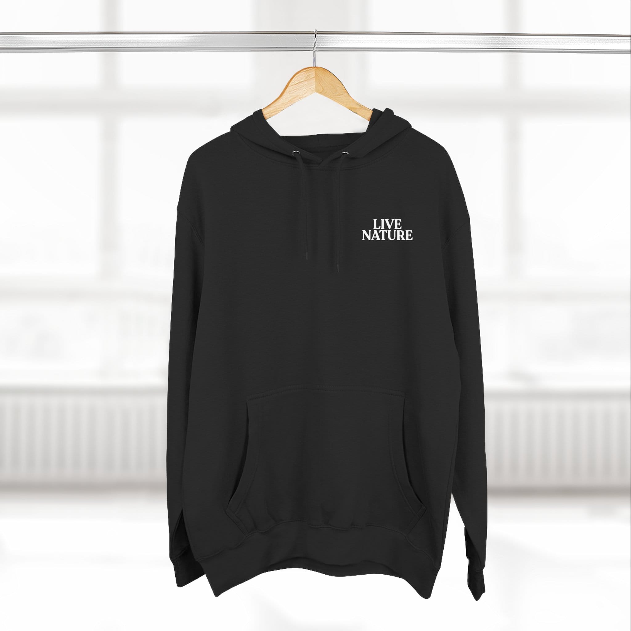 Wildflower Linework Hoodie | Live Nature - Black