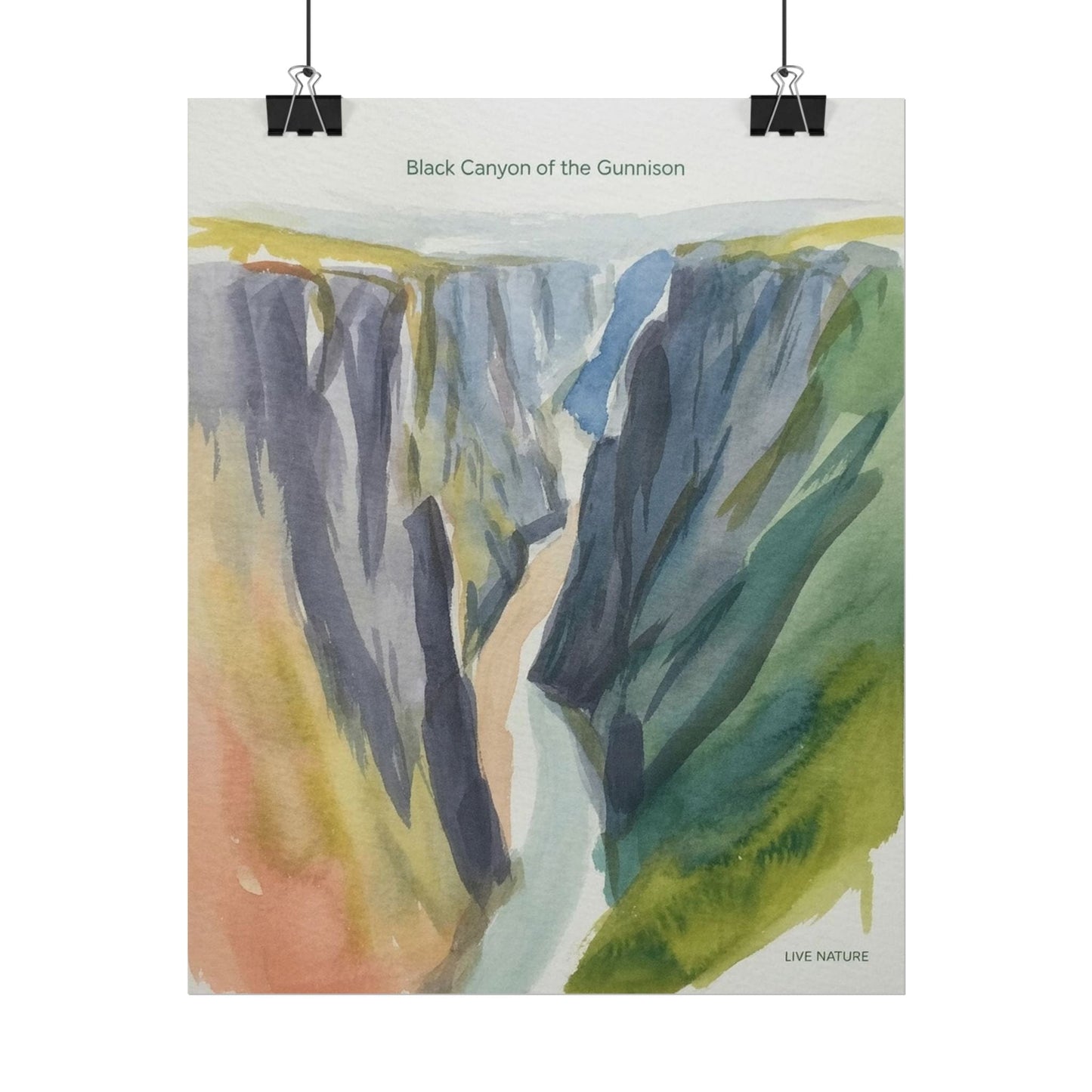 Black Canyon of the Gunnison Watercolor Art Print