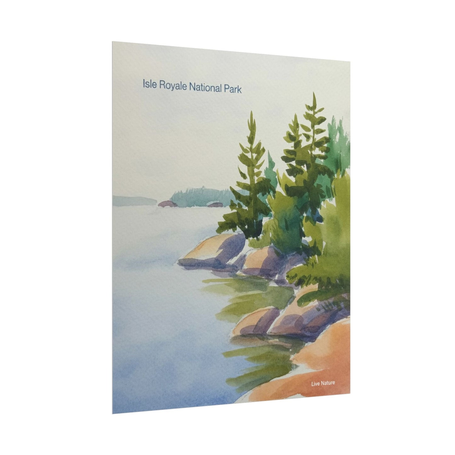 Isle Royale National Park Watercolor Poster Print