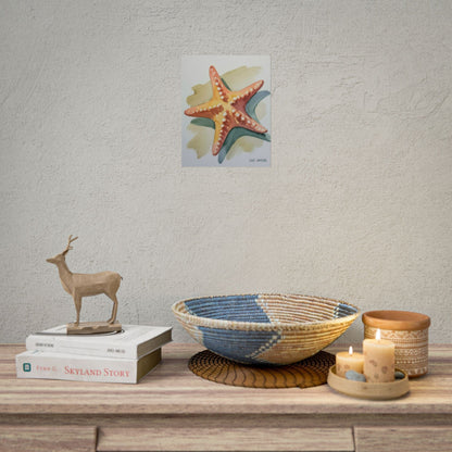 Starfish Watercolor Art Print 'Live Nature' Design