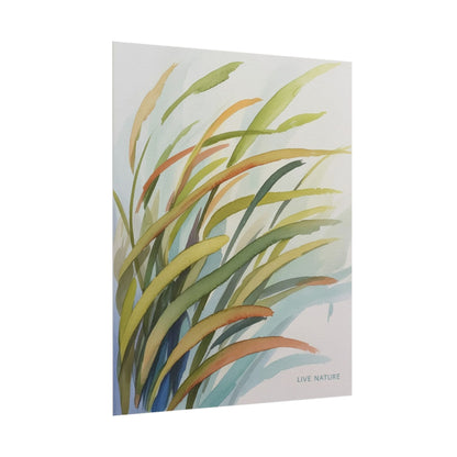 Seagrass Watercolor Art Print 'Live Nature' Design