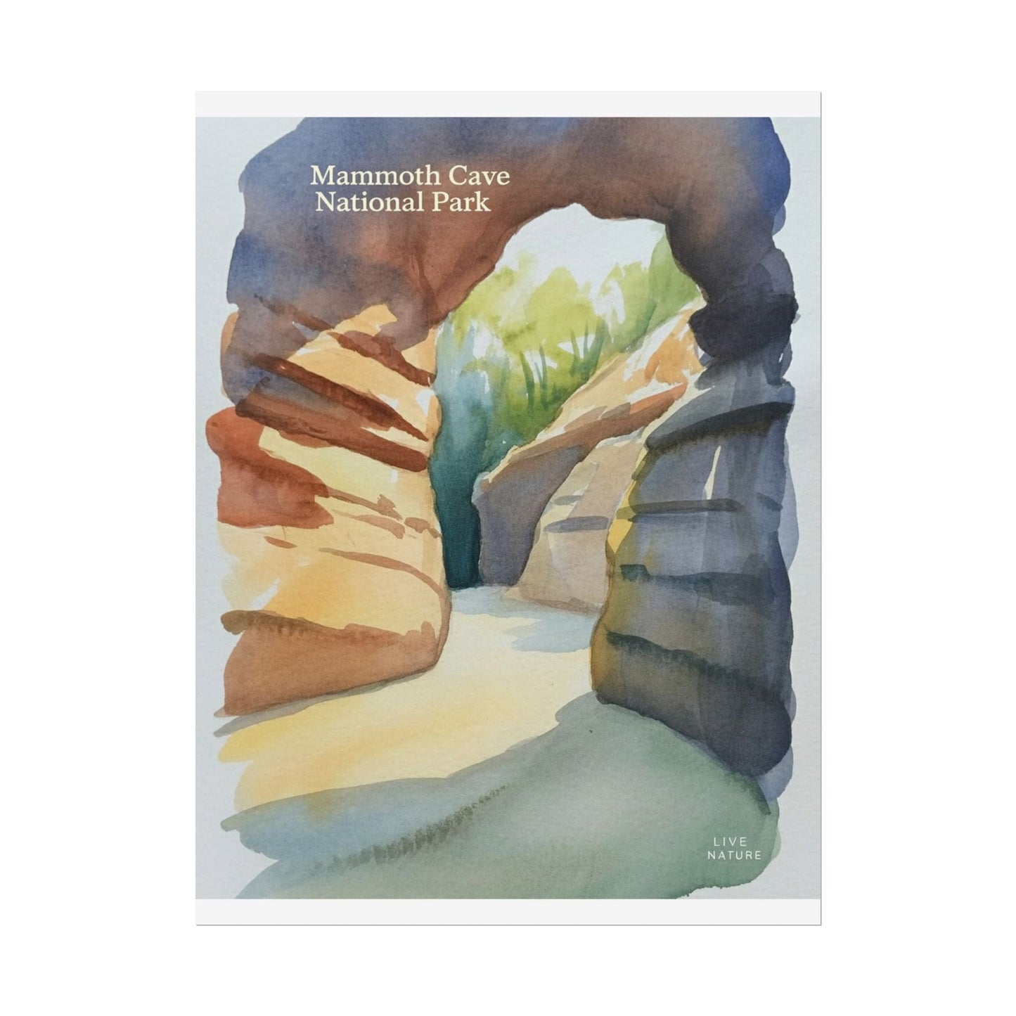 Mammoth Cave National Park Watercolor Art Print
