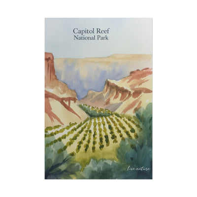 Capitol Reef National Park Watercolor Landscape Print