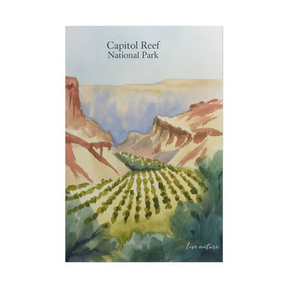 Capitol Reef National Park Watercolor Landscape Print