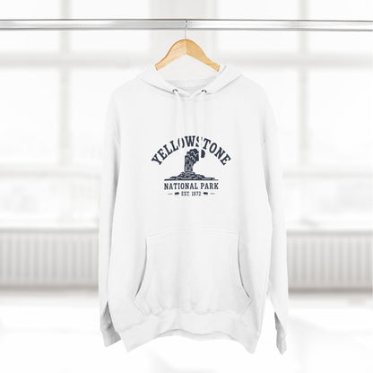 Yellowstone National Park White Fleece Hoodie