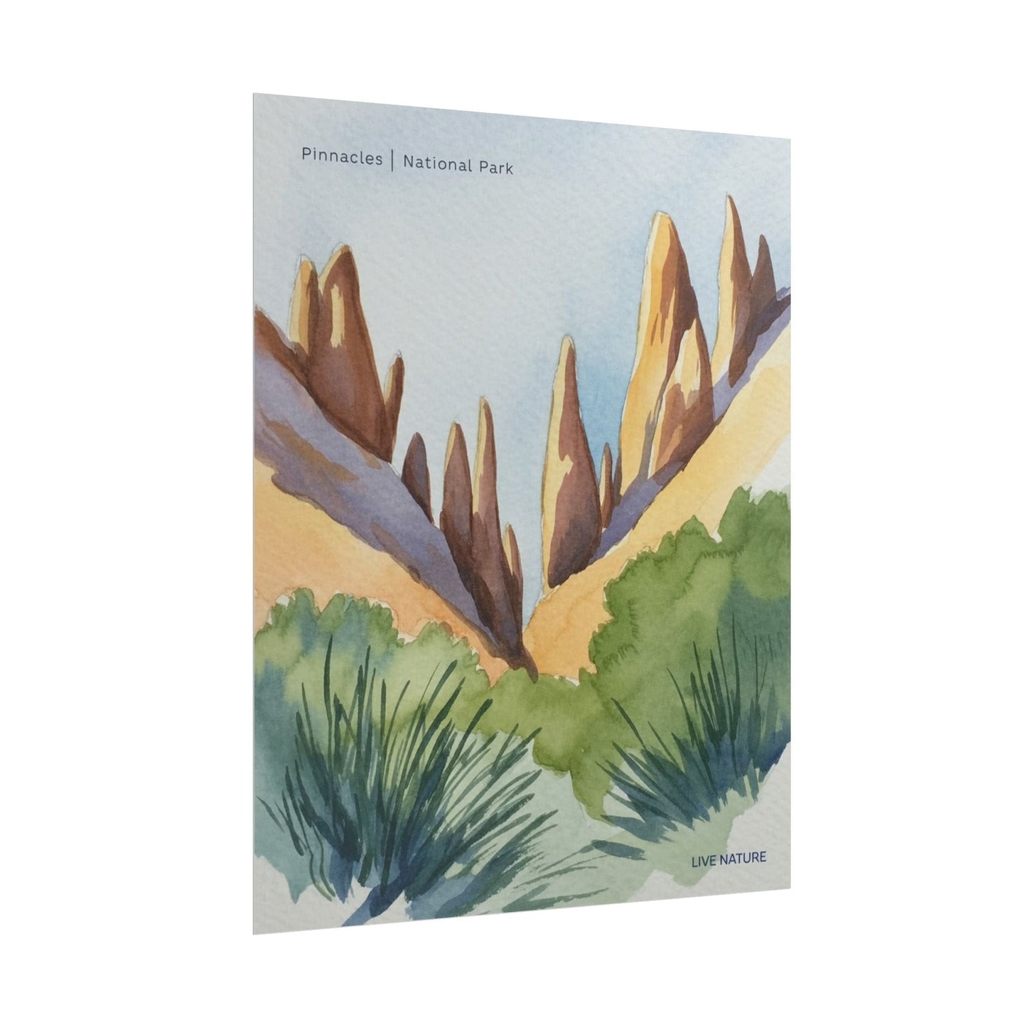 Pinnacles National Park Watercolor Art Print