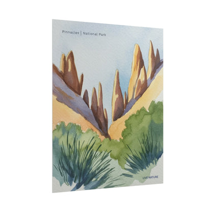 Pinnacles National Park Watercolor Art Print