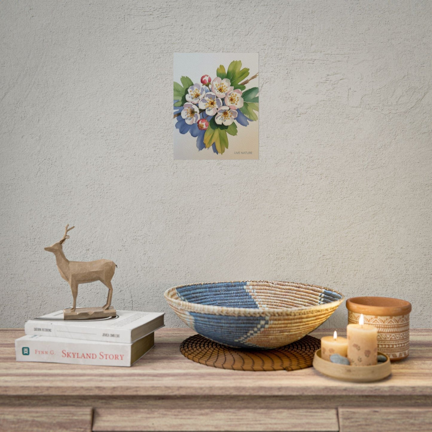 Hawthorn and Dogwood Blossoms Art Print – Live Nature