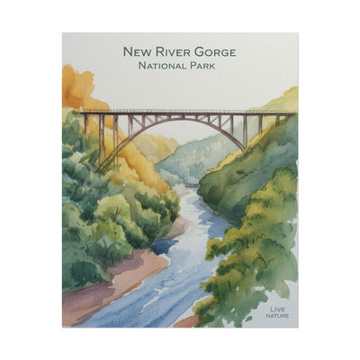New River Gorge Bridge Watercolor Art Print