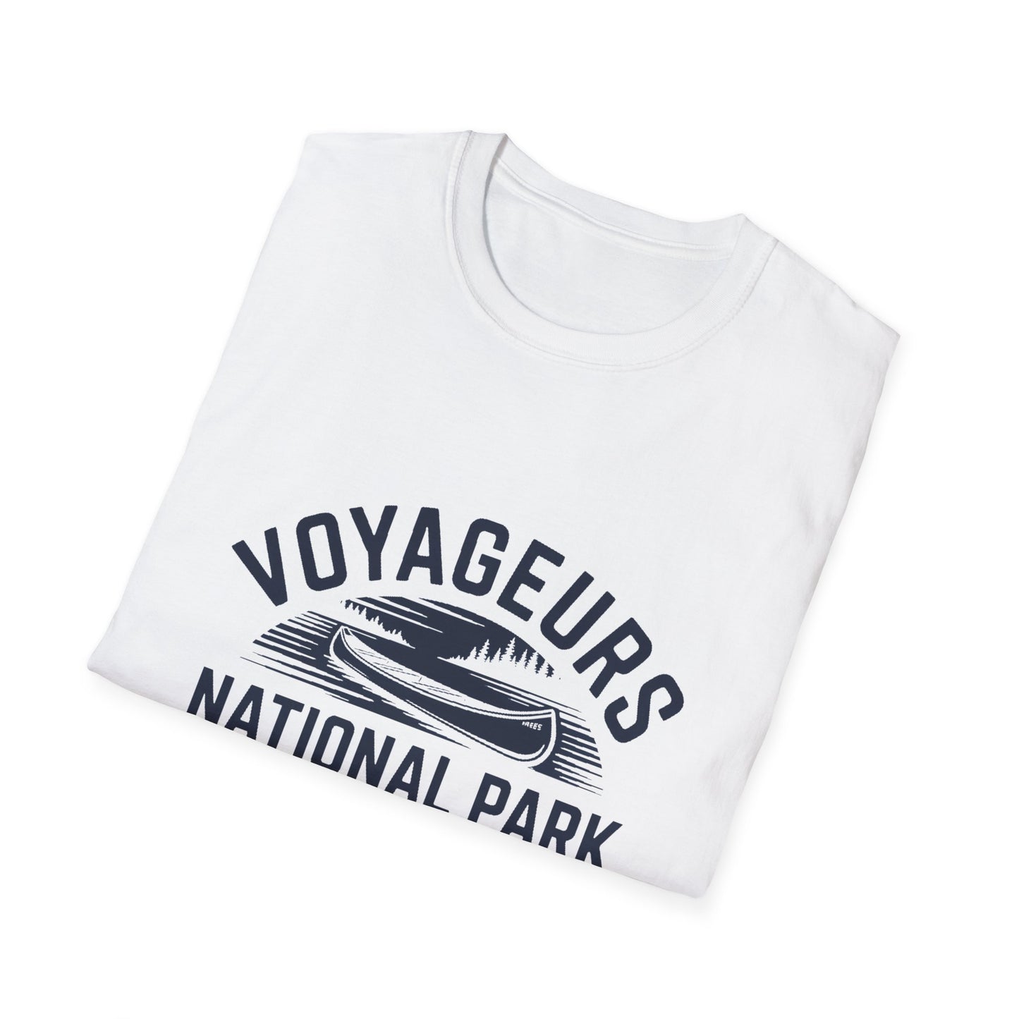 Voyageurs National Park Canoe T-Shirt - White Cotton