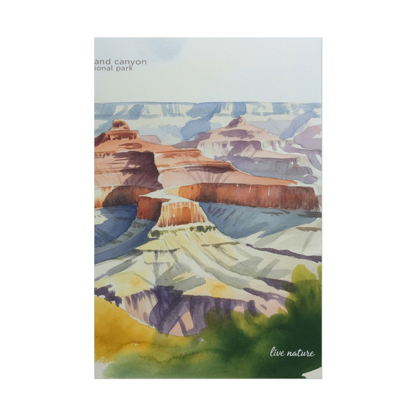 Grand Canyon National Park Watercolor Art Print