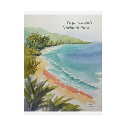 Virgin Islands National Park Watercolor Art Print
