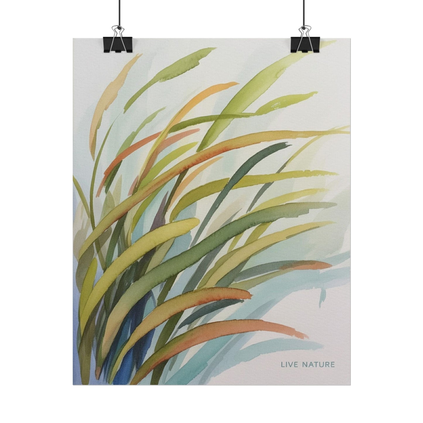 Seagrass Watercolor Art Print 'Live Nature' Design
