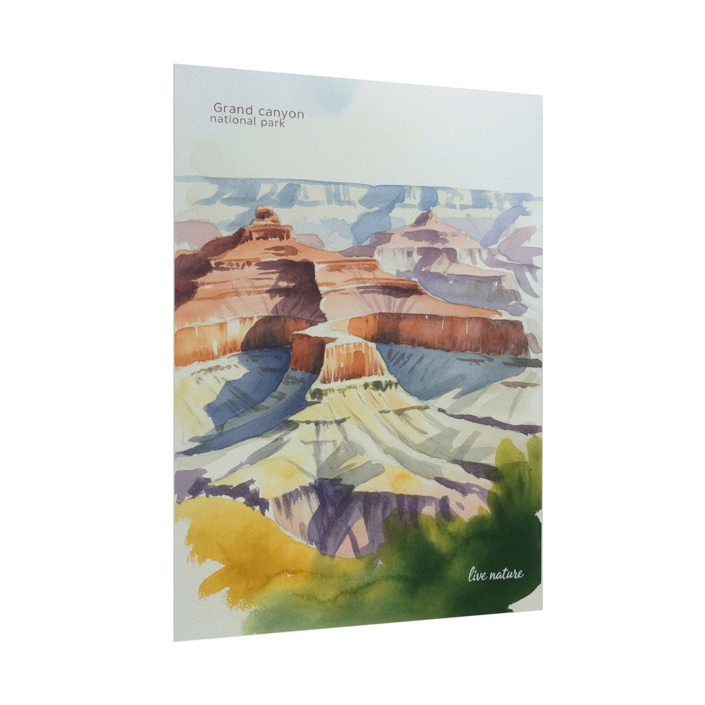 Grand Canyon National Park Watercolor Art Print