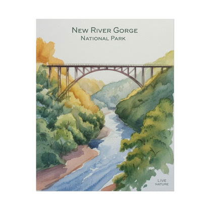 New River Gorge Bridge Watercolor Art Print