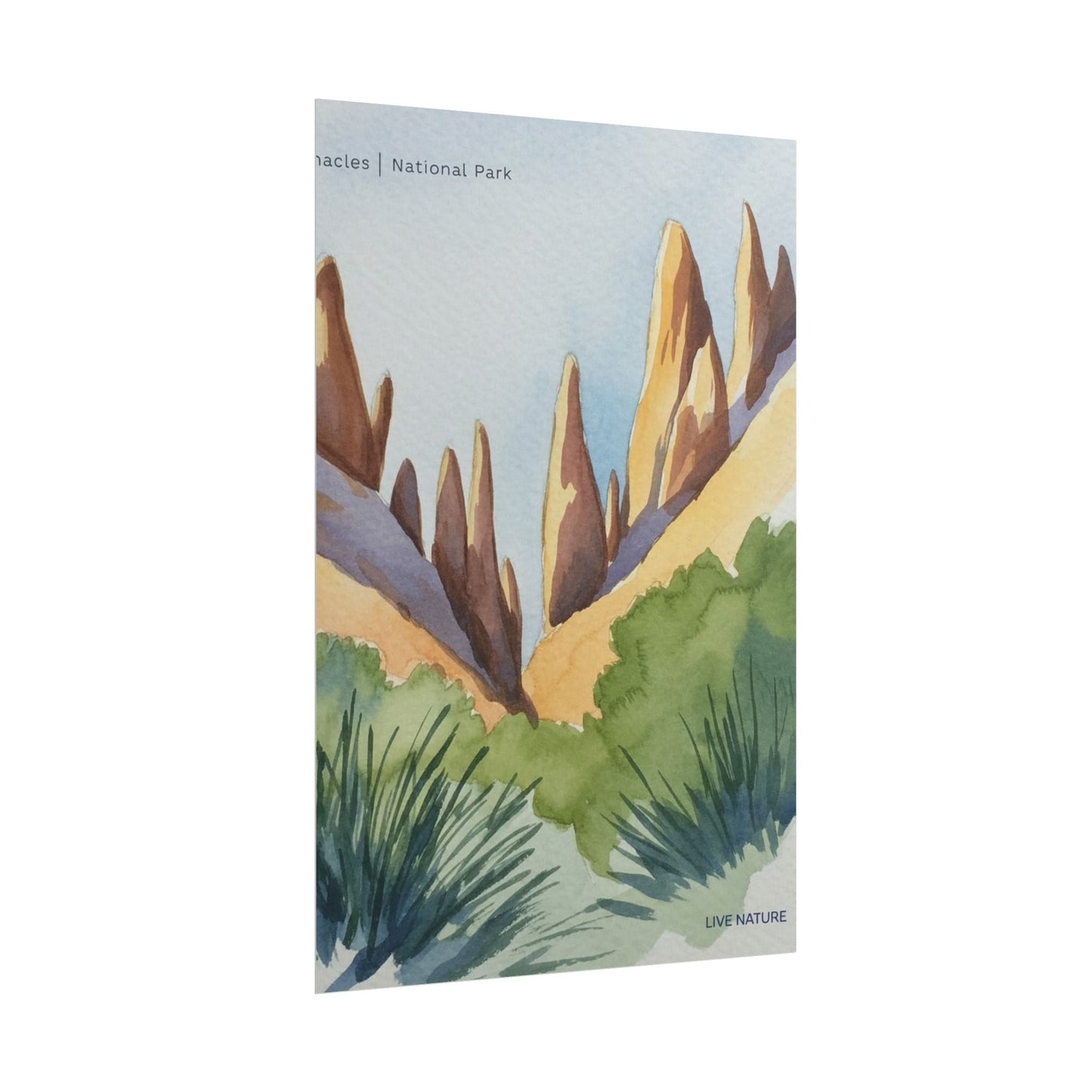 Pinnacles National Park Watercolor Art Print