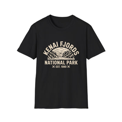 Kenai Fjords National Park Retro T-Shirt - Softstyle