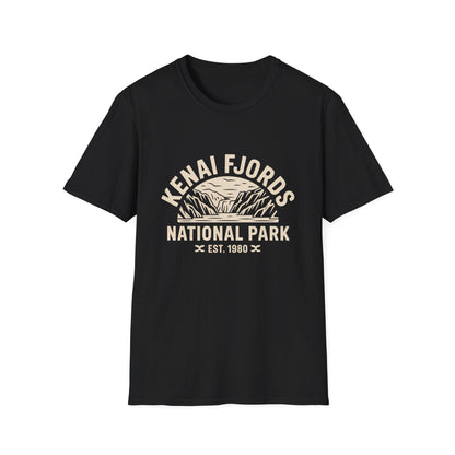 Kenai Fjords National Park Retro T-Shirt - Softstyle