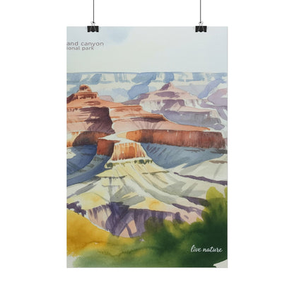 Grand Canyon National Park Watercolor Art Print