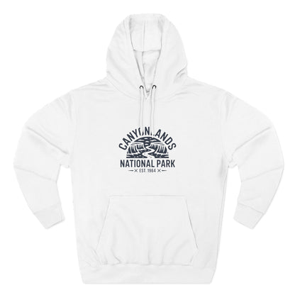 Canyonlands National Park Fleece Hoodie White