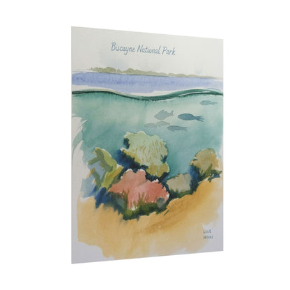 Biscayne National Park Underwater Watercolor Print