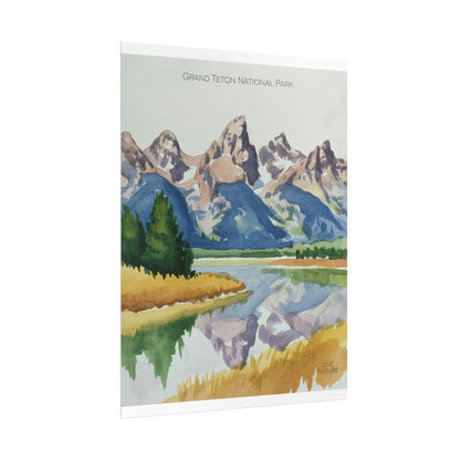 Grand Teton National Park Watercolor Art Print
