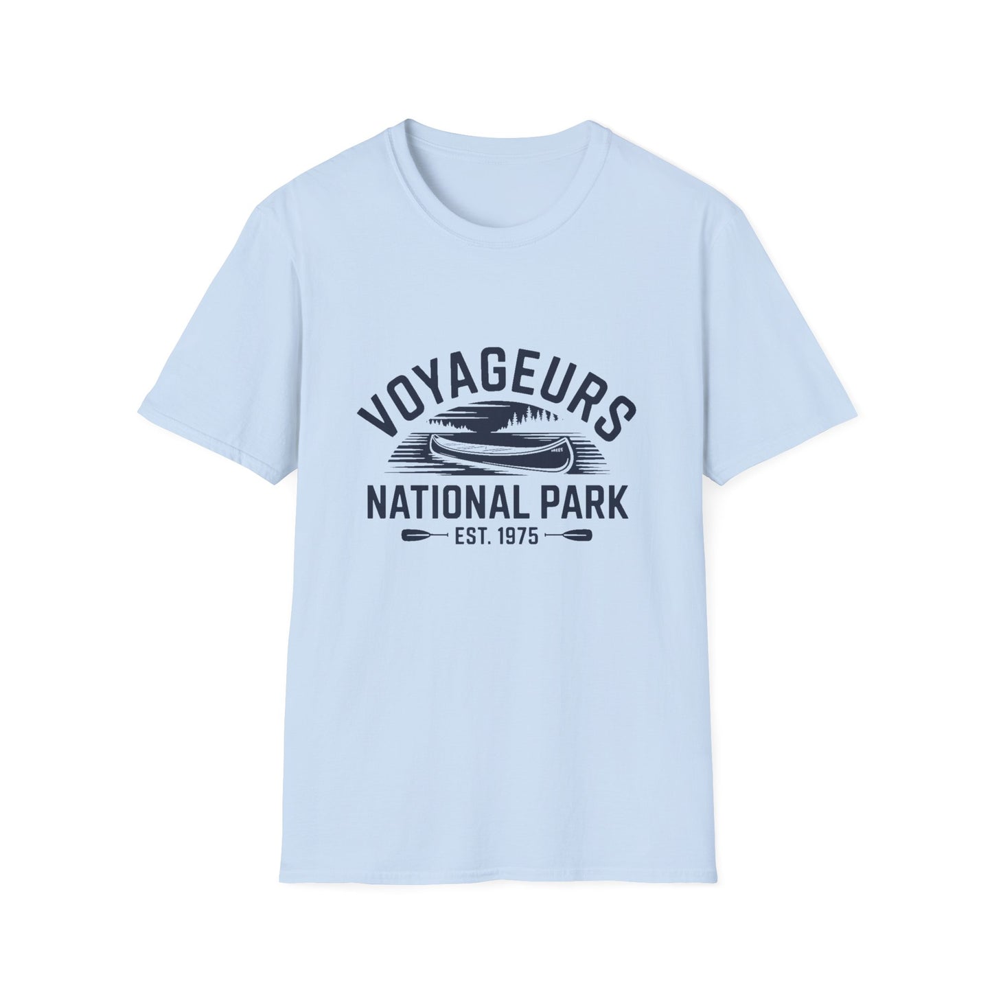 Voyageurs National Park Canoe T-Shirt - White Cotton