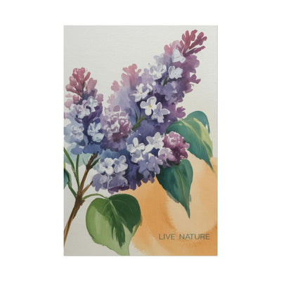 Lilac Blossom Watercolor Poster 'Live Nature' Design