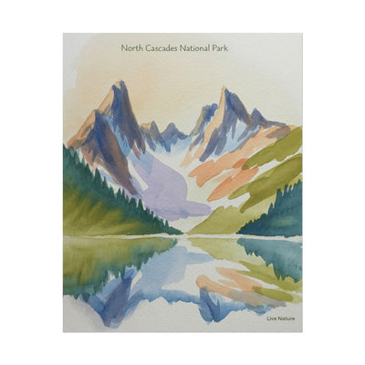North Cascades National Park Watercolor Art Print
