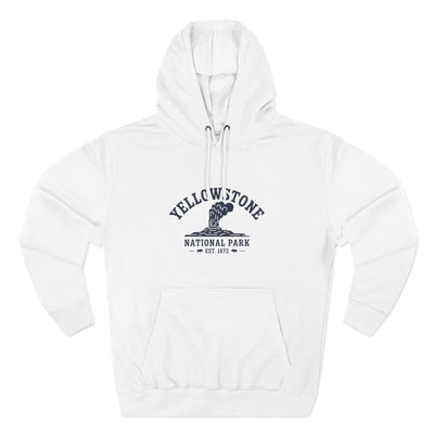 Yellowstone National Park White Fleece Hoodie