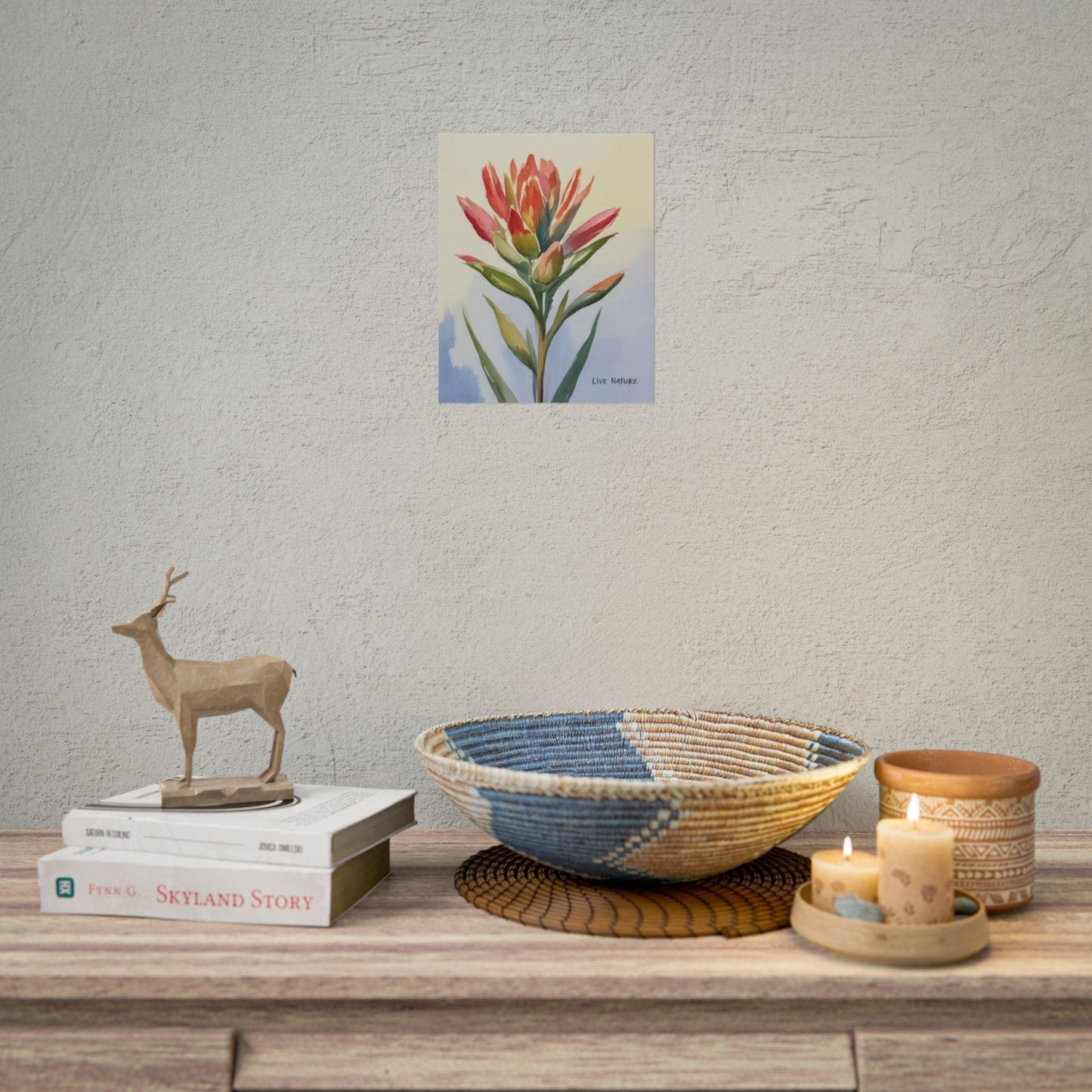Indian Paintbrush Watercolor Art Print 'Live Nature