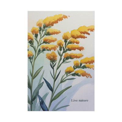 Goldenrod Flower Watercolor Poster - Live Nature Art