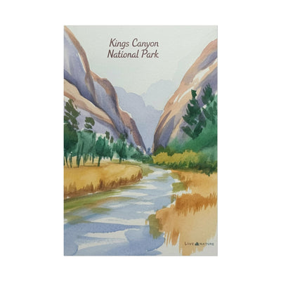 Kings Canyon National Park Watercolor Poster Print