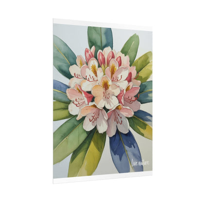 Rhododendron Blossom Watercolor Print 'Live Nature