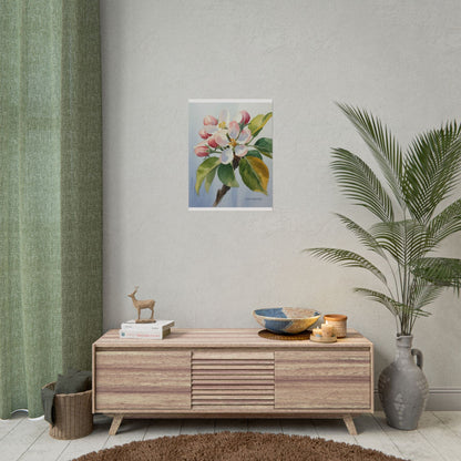 Apple Blossom Watercolor Print 'Live Nature' Design