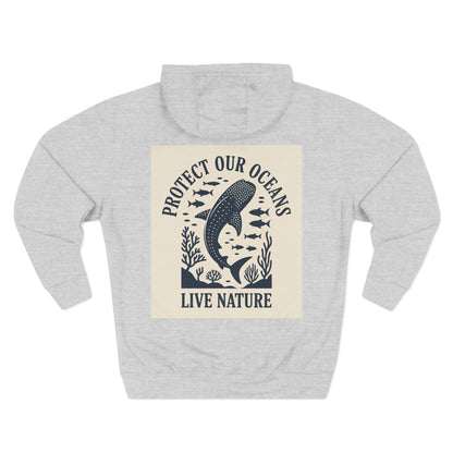 Live Nature Fleece Hoodie Ring Spun Cotton Design