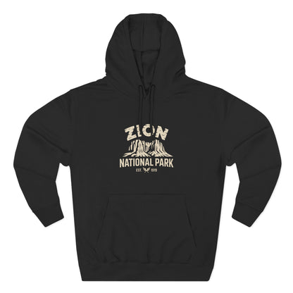 Zion National Park White Fleece Hoodie Limited Edition