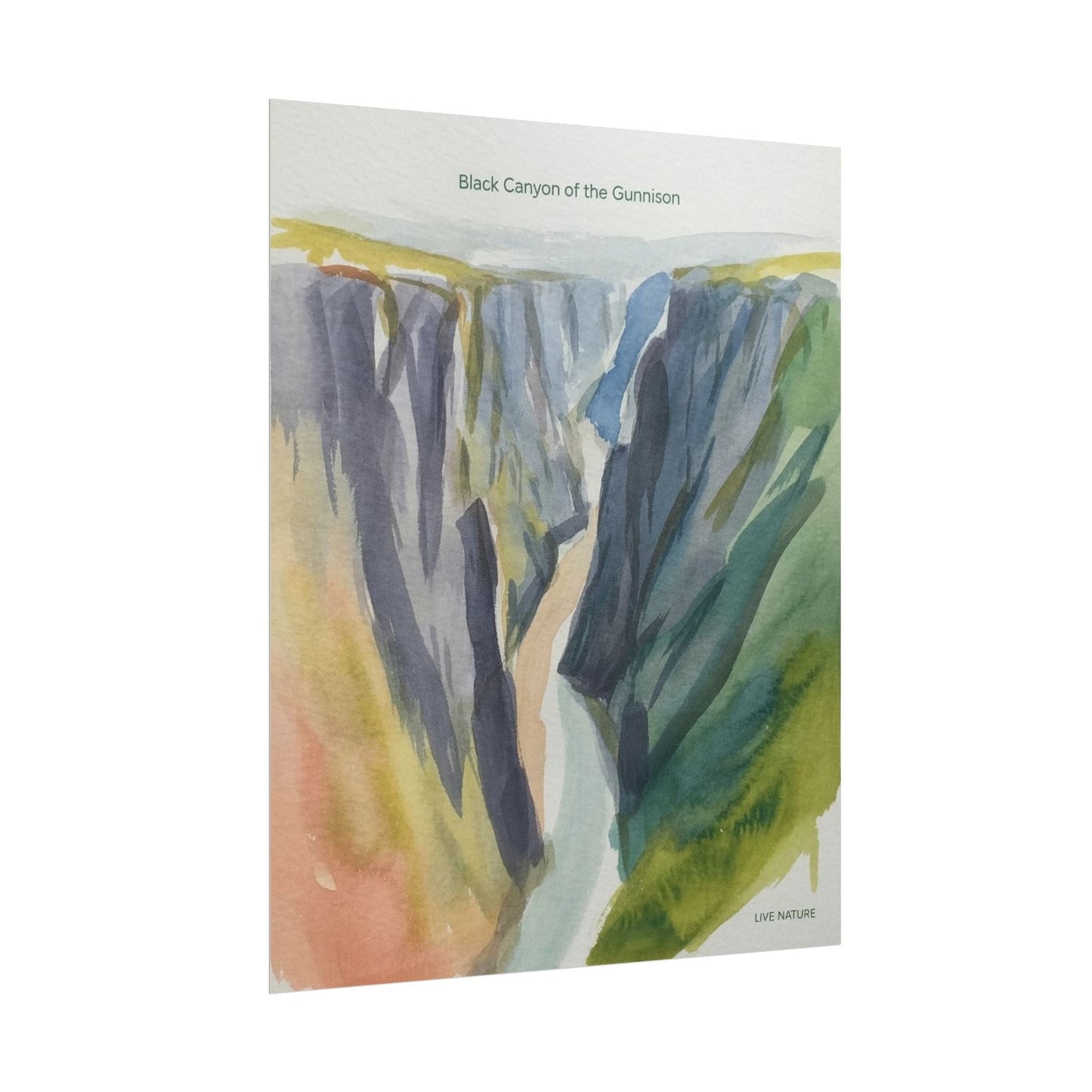 Black Canyon of the Gunnison Watercolor Art Print