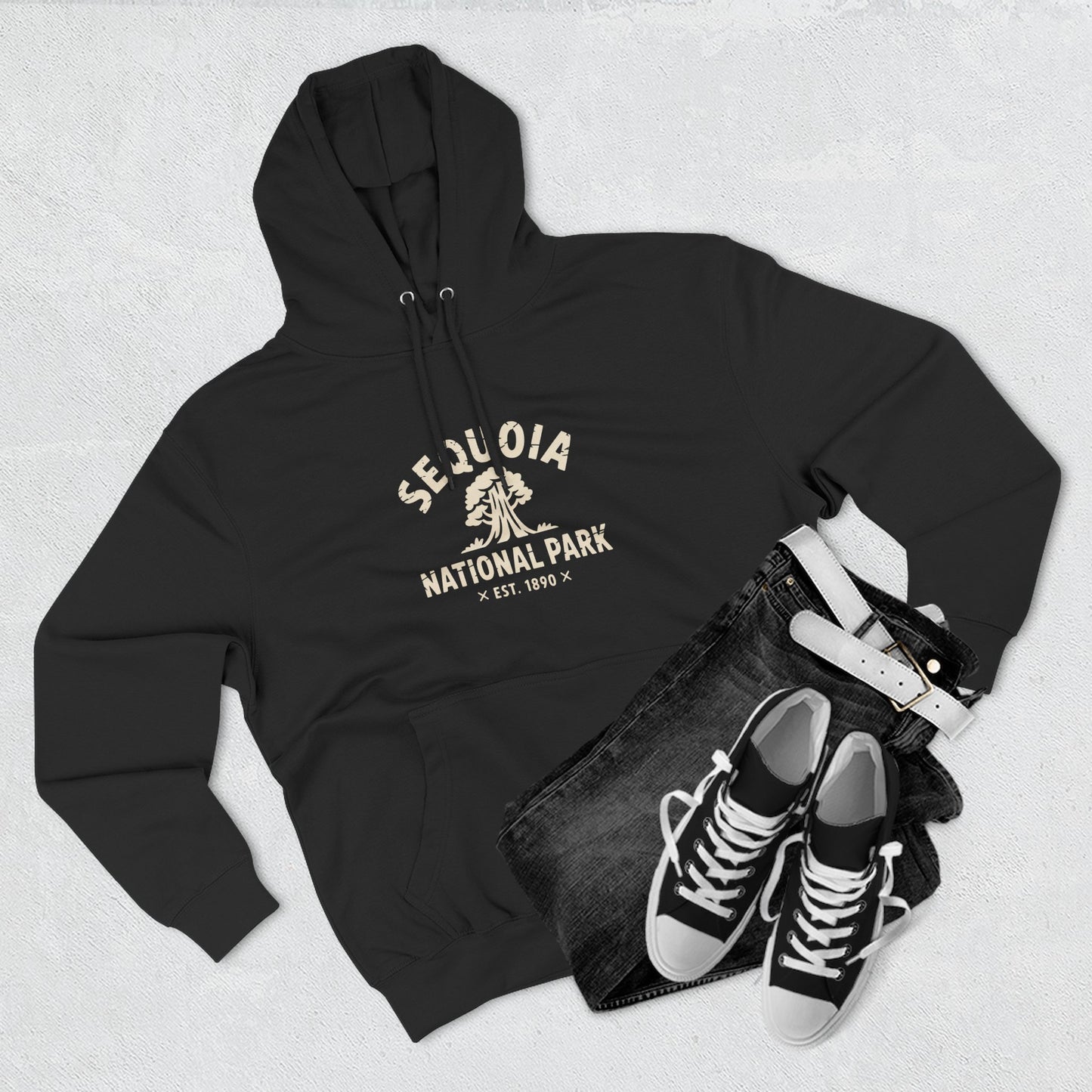 Sequoia National Park Fleece Hoodie Combed Cotton