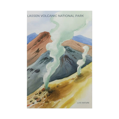 Lassen Volcanic National Park Watercolor Print