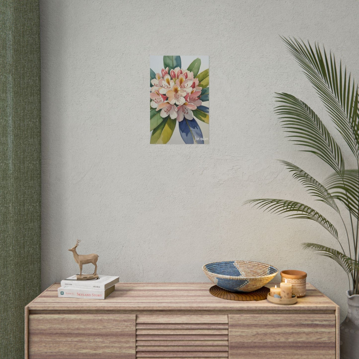 Rhododendron Blossom Watercolor Print 'Live Nature