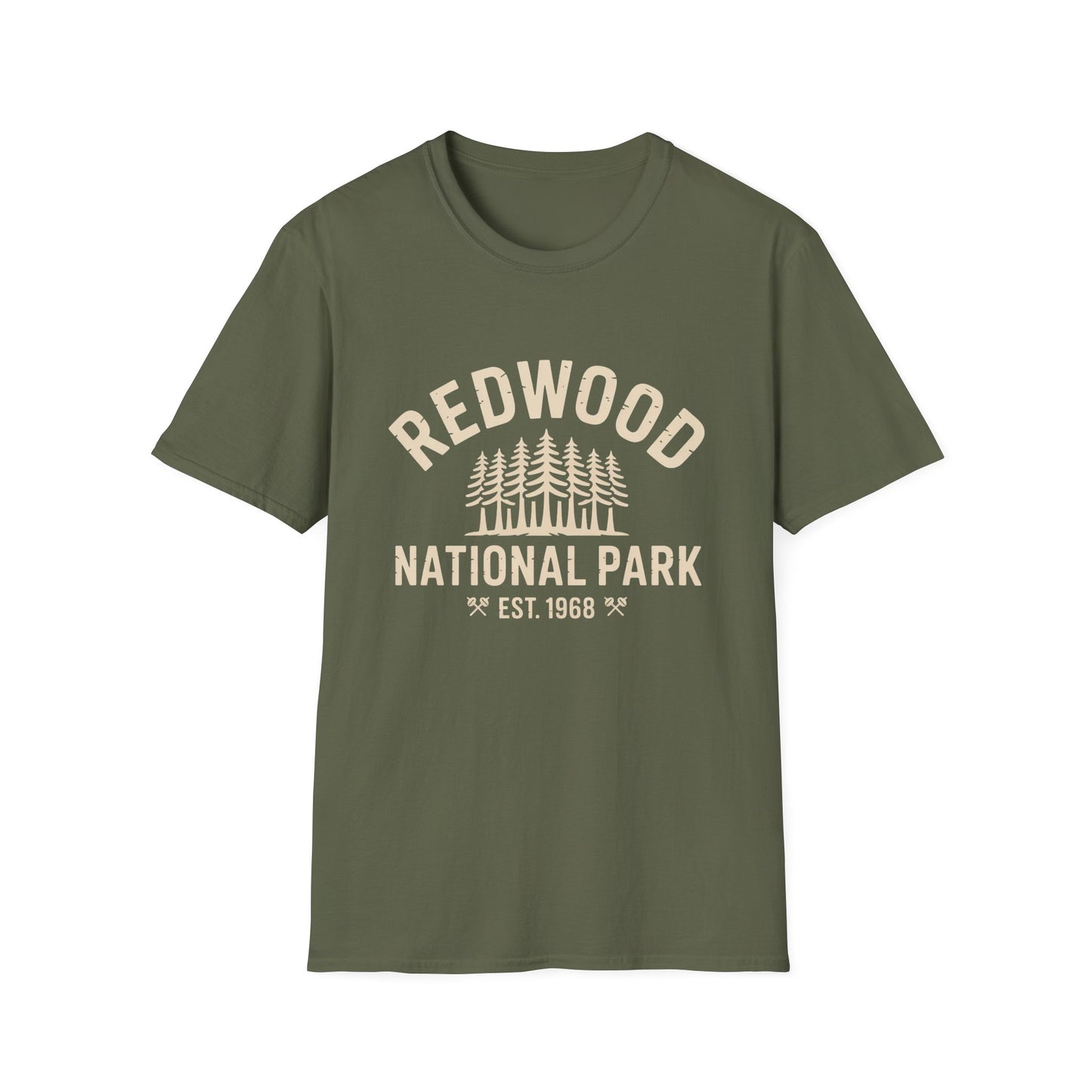 Redwood National Park Graphic T-Shirt - Softstyle White