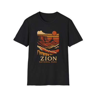 Unisex Softstyle T-Shirt - zion national park (Front Only) - Unisex Softstyle T-Shirt