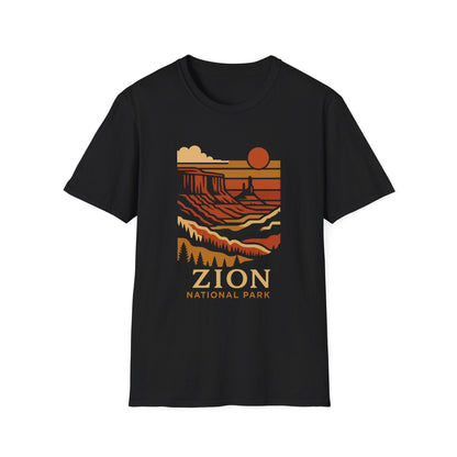 Unisex Softstyle T-Shirt - zion national park (Front Only) - Unisex Softstyle T-Shirt