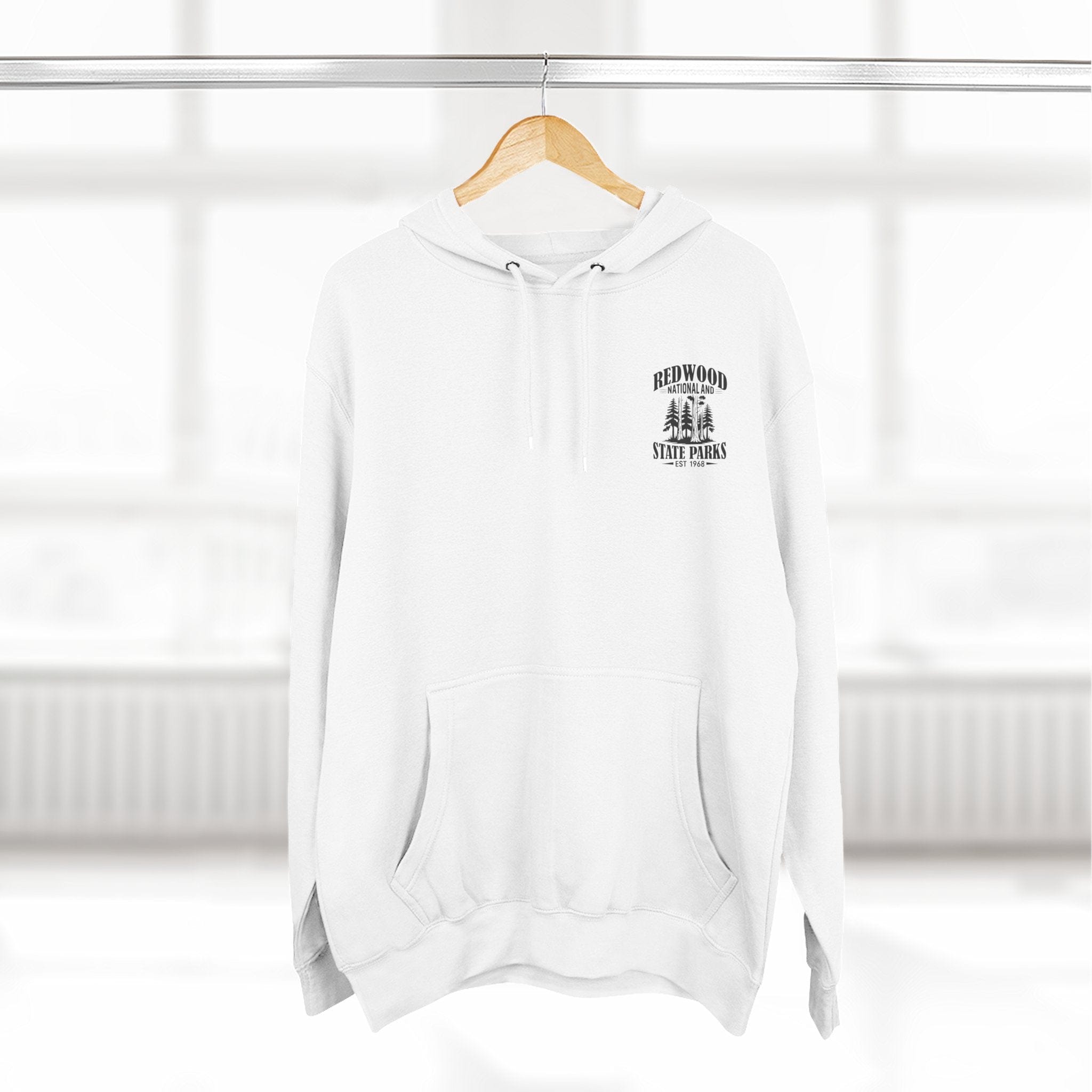 Redwood State Parks Graphic White Hoodie