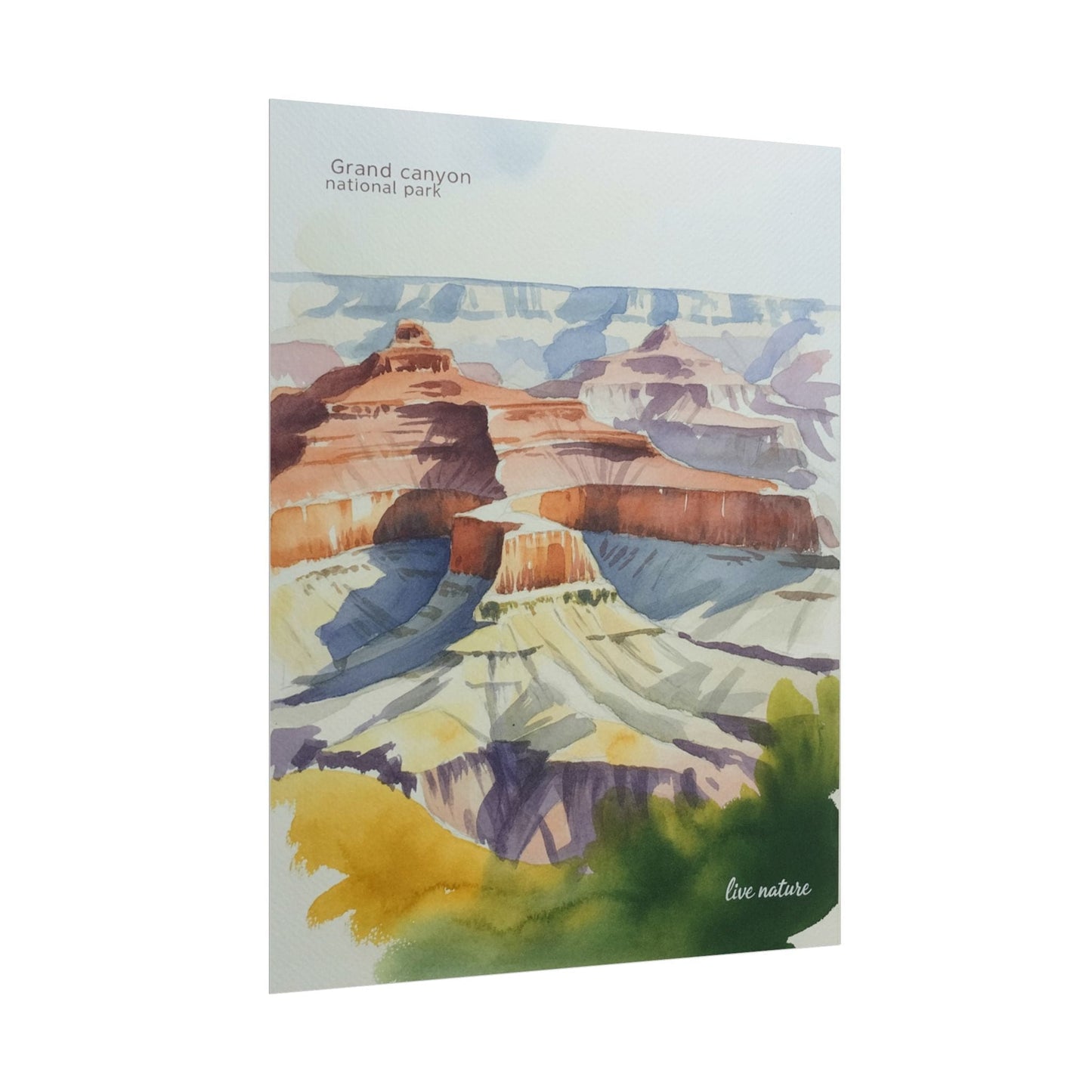 Grand Canyon National Park Watercolor Art Print