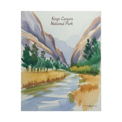 Kings Canyon National Park Watercolor Poster Print