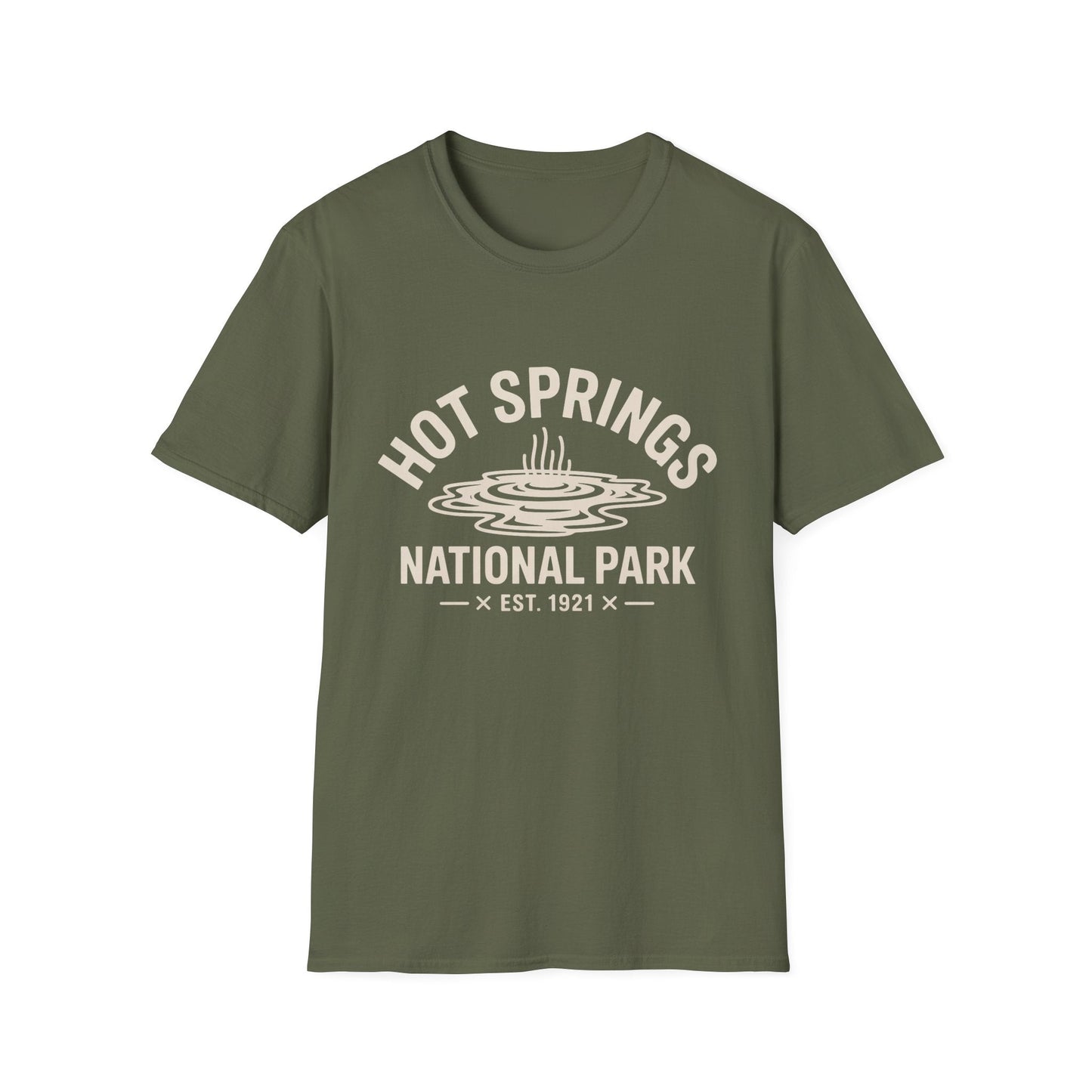 Hot Springs National Park Logo T-Shirt - White Cotton