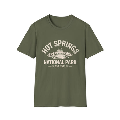 Hot Springs National Park Logo T-Shirt - White Cotton